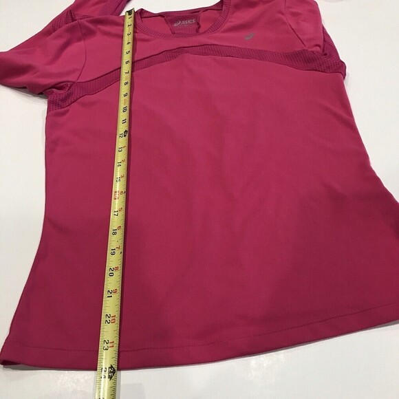 ASICS Women’s Size Medium Long Sleeve Athletic Shirt Top Pink 2 tone Vent EUC - Picture 4 of 8